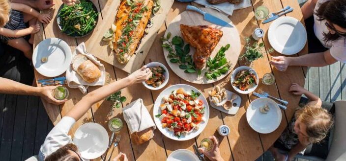 Family Sharing a Meal